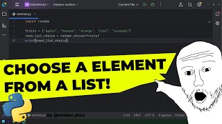 How to select ELEMENTS from lists in PYTHON!