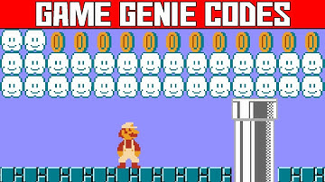(Super Mario Bros 1) Exploring Secret Levels & Walk Through Walls - Game Genie Codes