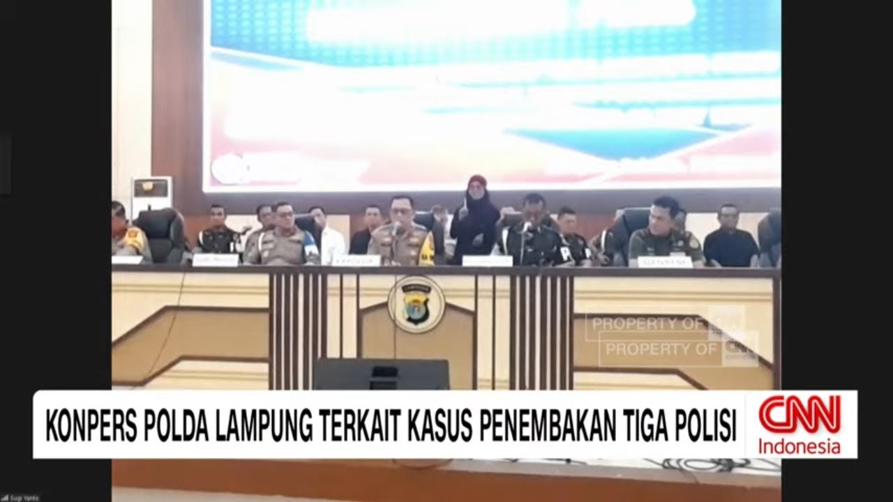 LIVE Konpers Polda Lampung Terkait Kasus Penembakan Tiga Polisi