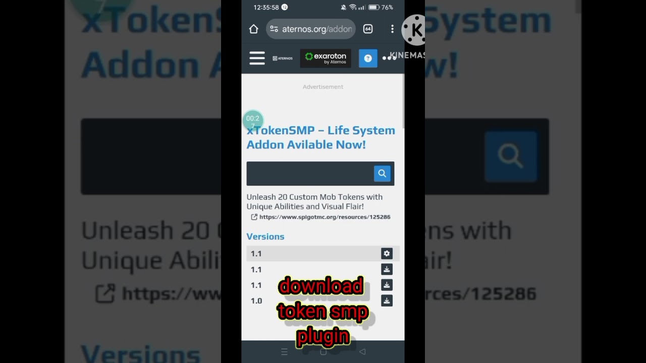 how to make token smp in aternos | server 