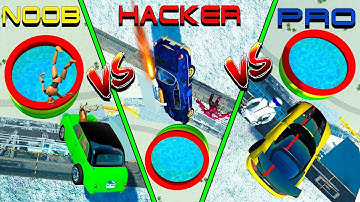 Beamng drive - NOOB vs PRO vs HACKER crashes #6