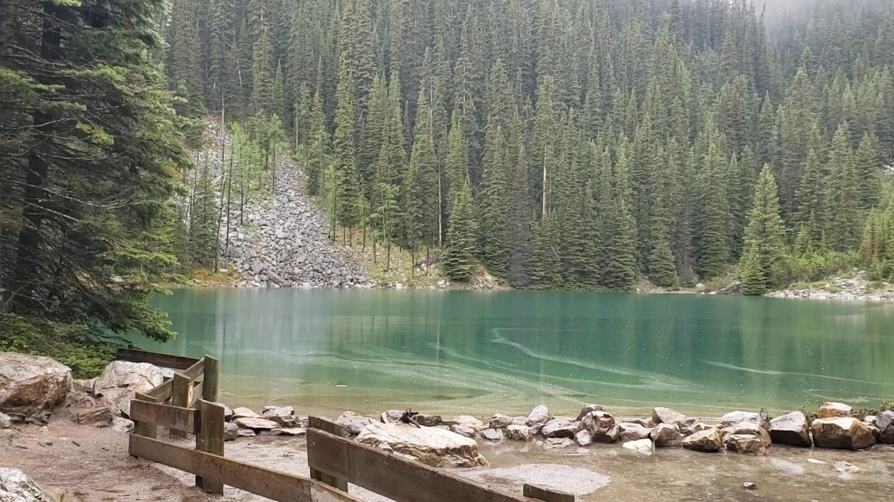 The magnificent Mirror Lake on a rainy Canada day - YouTube