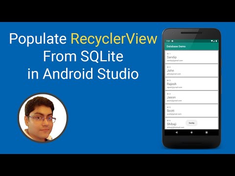 Populate RecyclerView from SQLite Database in Android Studio