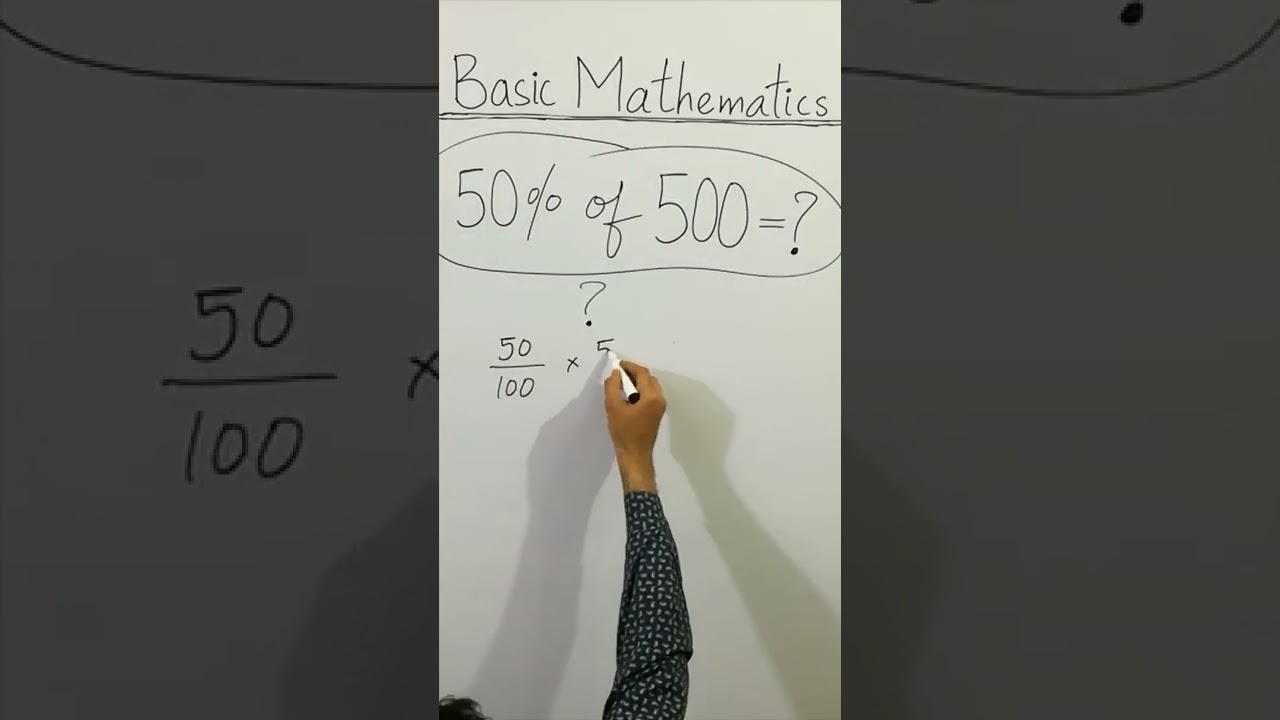 😳 CLEAN BASIC MATHEMATICS 50% of 500=? 