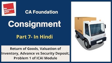 L-93 Consignment Part 7  - Problem 1 of Consignment from ICAI Module | CA Foundation | B.Com