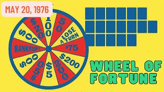 Wheel Of Fortune  May 20 1976  Classic Spin U0026 Win Action