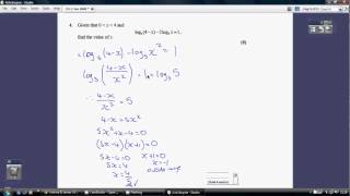 3) Edexcel Core 2 - 9 January 2009 Q4