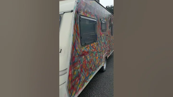 Psychedelic camo paintjob #camping #caravan #psychedelic #camoflauge #colours