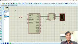 Menampilkan output data menggunakan IC 74HC4511 (BCD to 7-Segment Decoder)