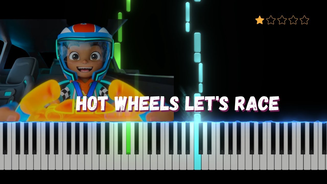 Hot Wheels Let's Race Theme Song︱Easy Piano Tutorial