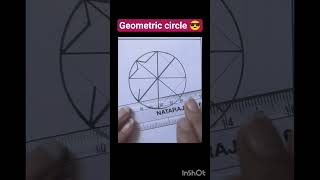 Very easy Geometric circle 😎😎learn how to make 🥰 #drawing #tutorial #art #explore #artist #shorts