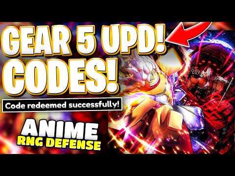 ⚙️*GEAR 5 UPD* &amp; GEAR 5 UPDATE 14 CODES FOR ANIME RNG DEFENSE! ROBLOX ANIME RNG DEFENSE CODES