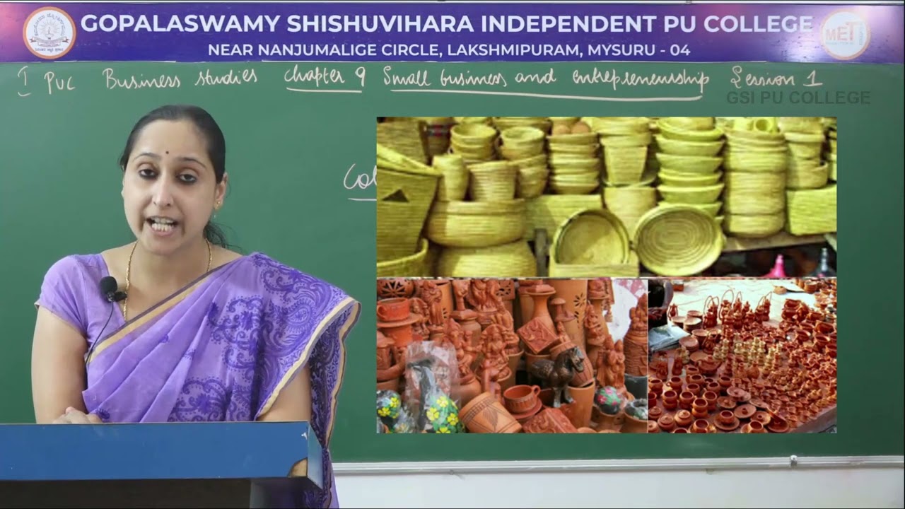 BUSINESS STUDIES | 1st PUC | CH 09 | SMALL BUSINESS - ROLES OF SMALL BUSINESS | S01