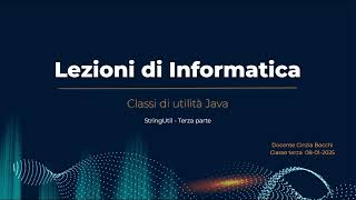 Creazione di una classe di utilità Java per le stringhe - Terza parte