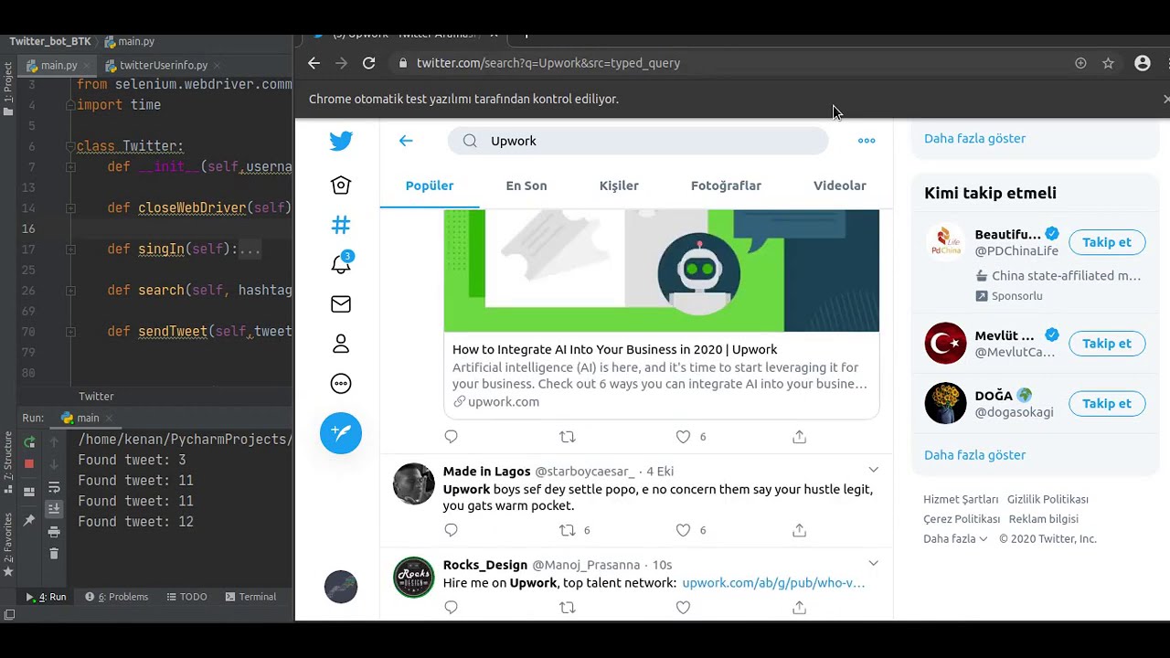 Search hashtags and get tweet automatically with python - YouTube