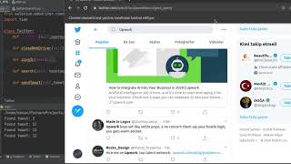 Search hashtags and get tweet automatically with python