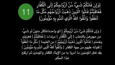 سورة الممتحنة الآية 11
