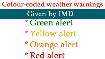 Colour coded weather warnings given by IMD l Green, Yellow, Orange and Red alerts