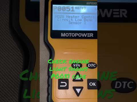 Check engine light: code p0051 - replace O2 (air/fuel ratio) sensor