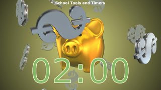 2 Minute Countdown Timer - Piggy Bank Money! 🐷💲