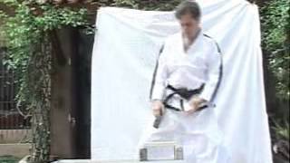 Brick breaking with spear hand