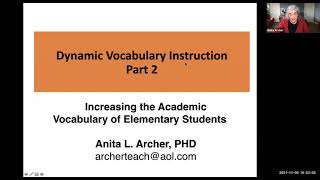 Anita Archer - Vocabulary Pt. 2 11/3/2021