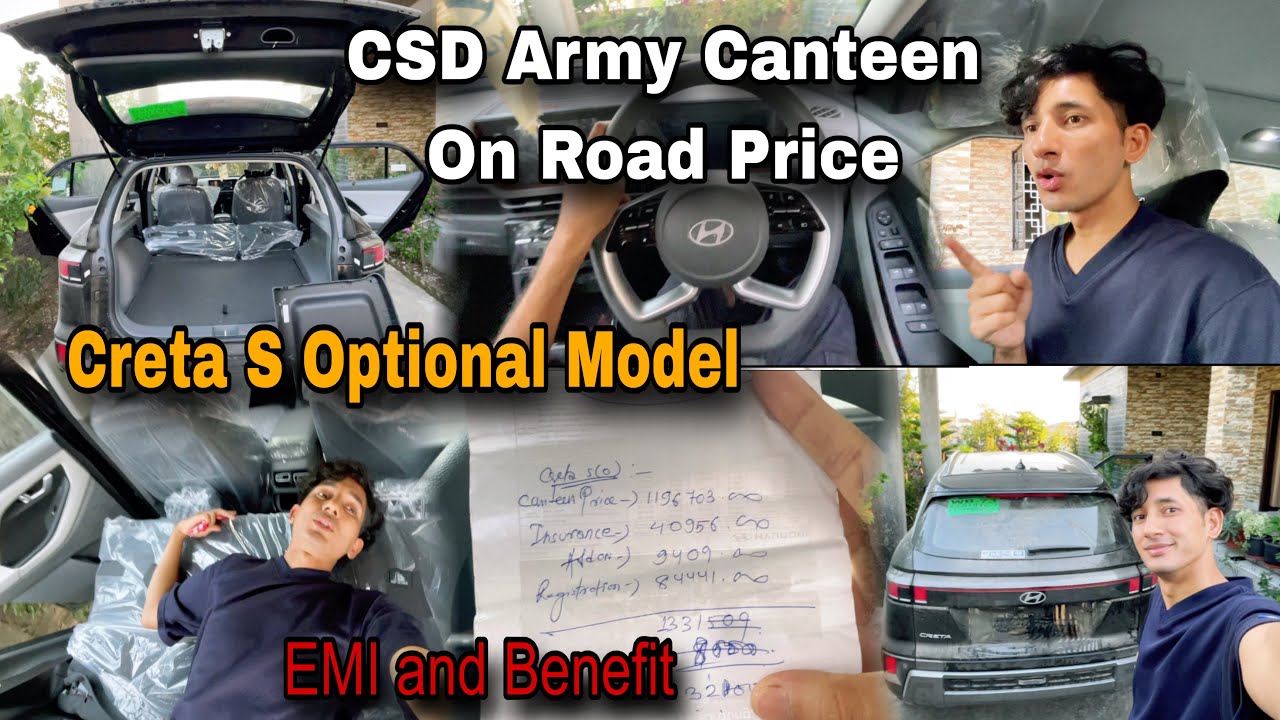 🥵CSD On Road Price | For Army Person | New Creta 2025 | Value for money Variant S Optional |