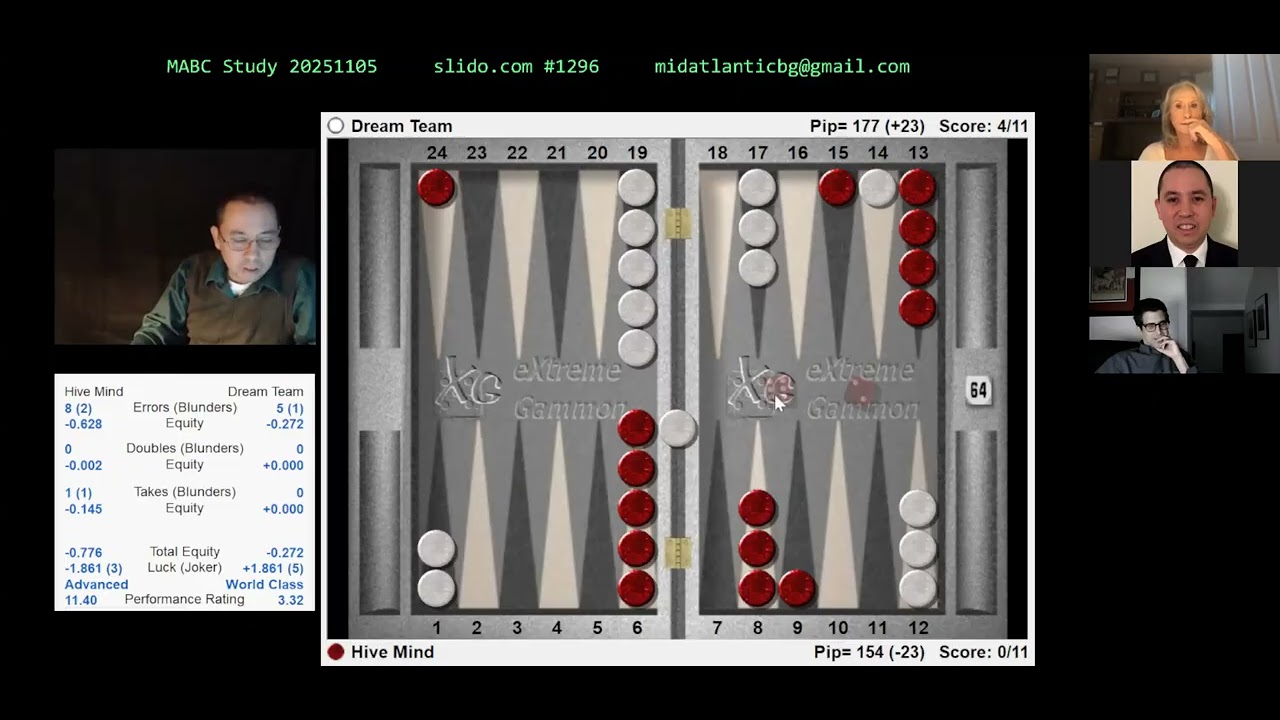 Mid Atlantic Backgammon Club Study Session 20251105 - YouTube