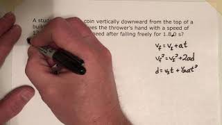 Physics Free Fall Practice Problem 1