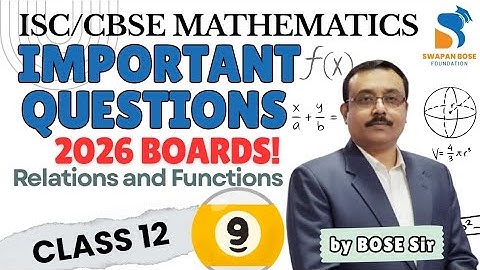 Class 12 Maths | Relations & Functions Solved Question 🔥|CBSE & ICSE 2026