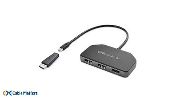 Cable Matters Triple 4K Mini DisplayPort Hub with DisplayPort and HDMI, DisplayPort 1.4 and DSC1.2