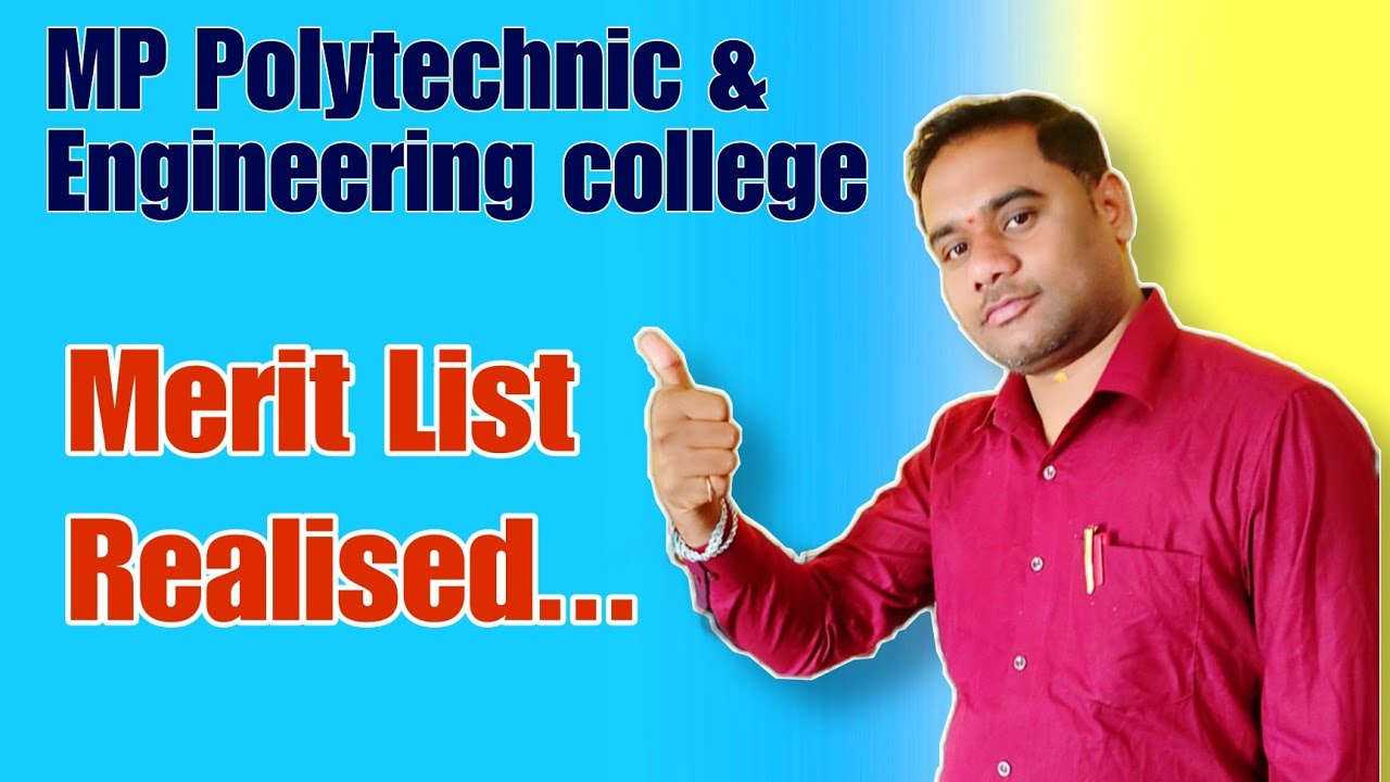 MP Polytechnic Engineer College Merit List Realised 2023 YouTube MP Polytechnic Engineer College Merit List Realised 2023 YouTube