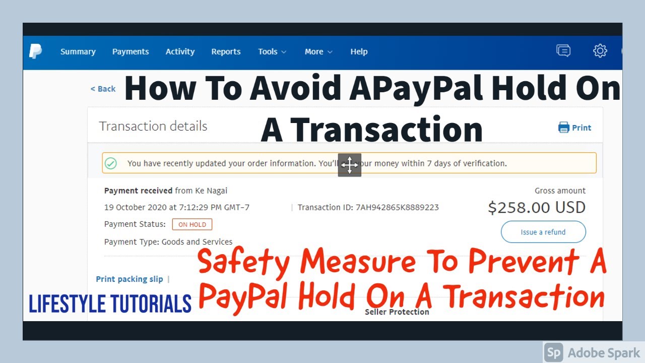 How To Avoid APayPal Hold On A Transaction | Safety Measure To Prevent ...