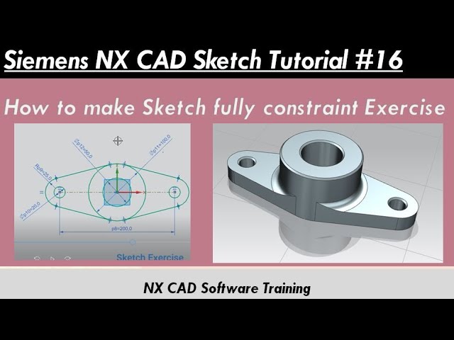 NX CAD Sketch Beginners Tutorial#16 | Sketch Exercise | Practice | demo.