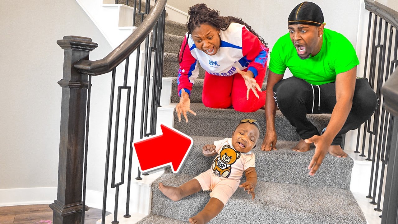 Our Baby Fell Down The Stairs… - YouTube