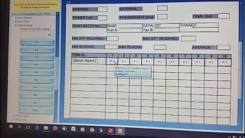 ElcoMaster Custom Report - Rand Sand Blasting - adding batch readings to report