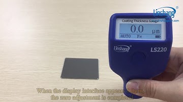 Coating thickness gauge zero adjustment