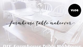 Today I grey washed a farmhouse style table. This Makeover was so easy and I love it so much.
