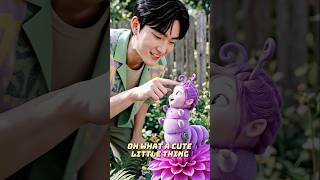 Jinu found a tiny surprise! Meet Rumi 🐛✨ #shorts #kpopdemonhunters #rumi #jinu #funny