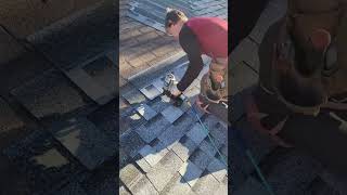 installing a second layer   #roofing #fyp #satisfying #fastestroofer