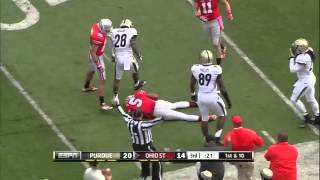 Football player taken to hospital after hard hit