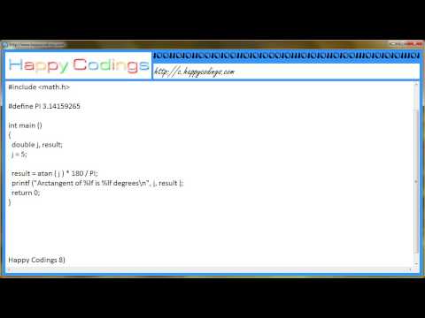 Calculate arctangent how to use atan c code example