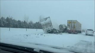 Over 40 evaluated after icy I-80 crash near West Liberty