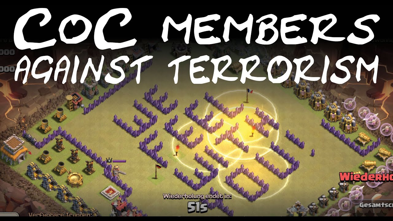 CLASH OF CLANS clanwar Germany vs France after Paris attack - CoC WAR against TERROR (International)