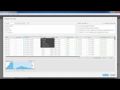 Profiling data with MicroStrategy