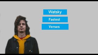 Top 15 Fastest Watsky Verses