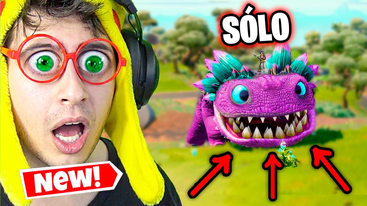 SÓLO LOOT de **DINOSAURIO** Challenge en Fortnite!!! (Mi Animal Mascota Klombo)