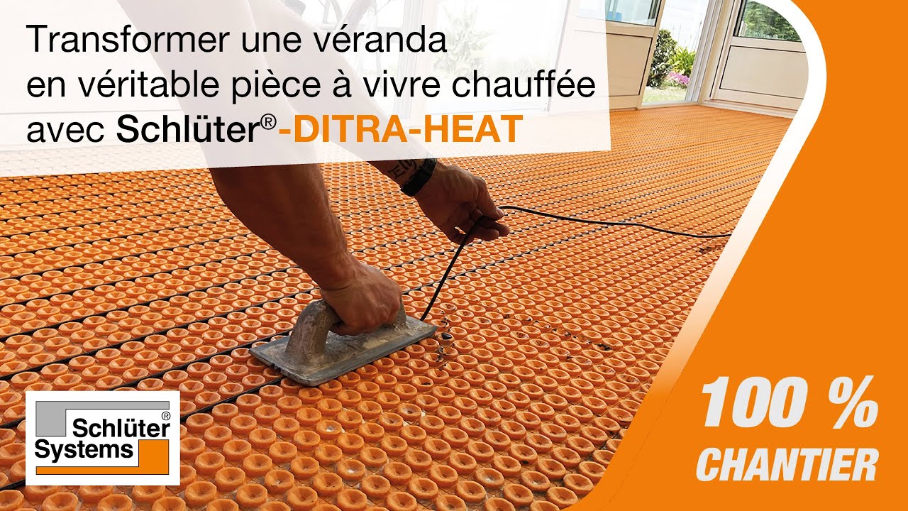 Transformer une véranda en pièce à vivre chauffée avec le chauffage au sol Schlüter-DITRA-HEAT