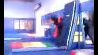 Lukes back flip off a wall