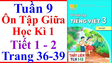 Vở Bài Tập Tiếng Việt Lớp 3 Tuần 9 | Ôn Tập Giữa Học Kì 1 Trang 36 - 37 Kết Nối Tri Thức Tiết 1 - 2